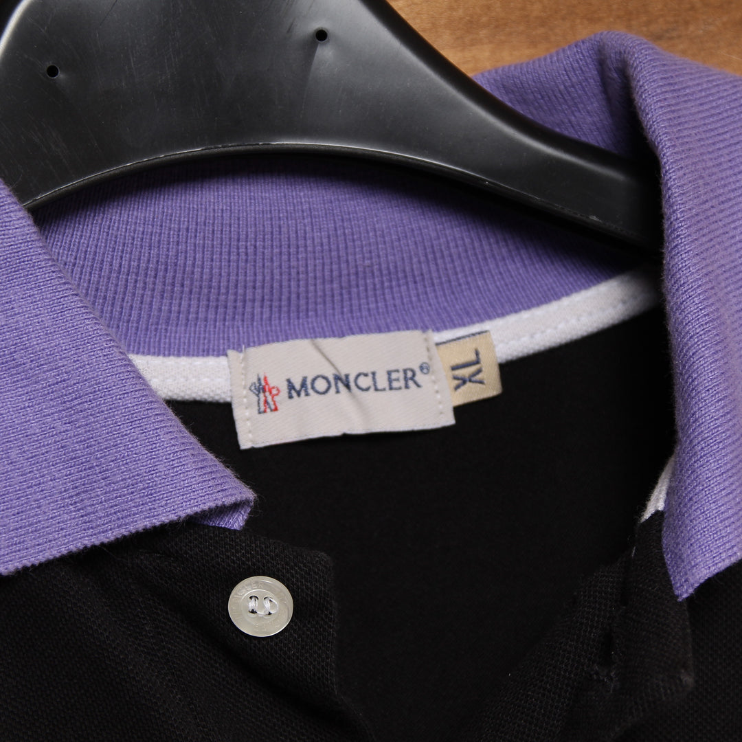 Moncler Polo Nera Taglia XL Uomo