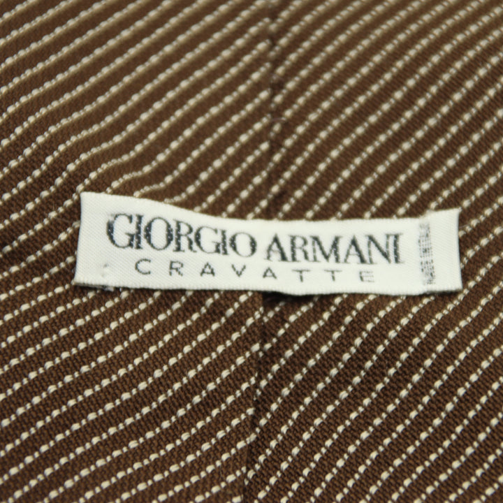 Giorgio Armani Cravatta Vintage Marrone in Seta Uomo