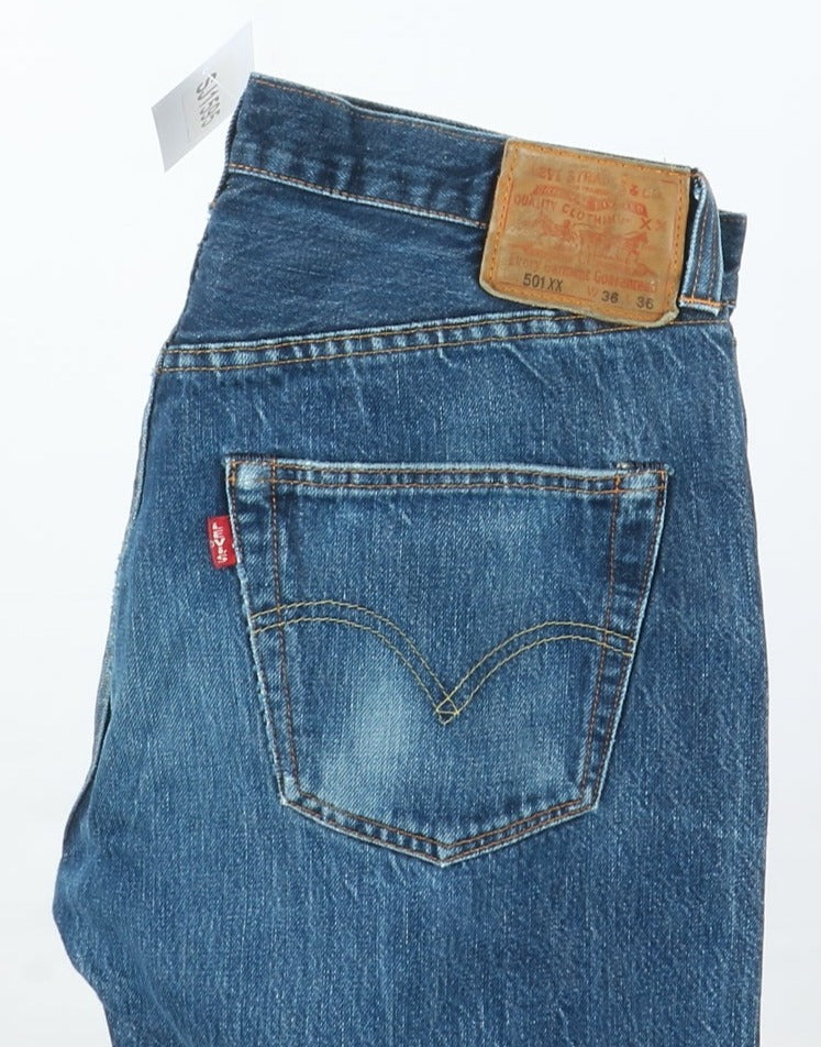 Levi's 501xx Rivets Big E Selvedge Vintage Denim W36 L36 Uomo Made in USA