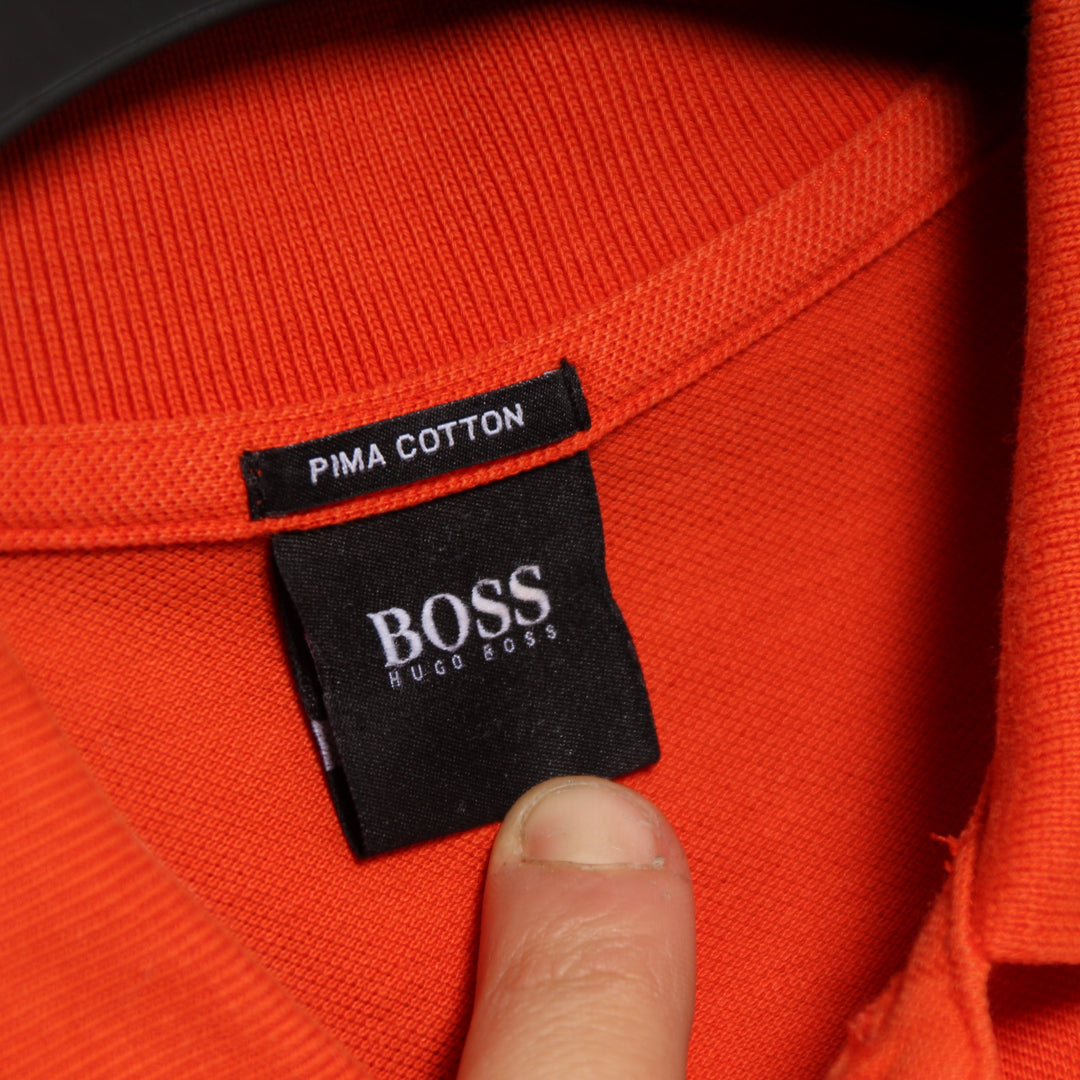Hugo Boss Pima Cotton Polo Arancione Taglia S Uomo