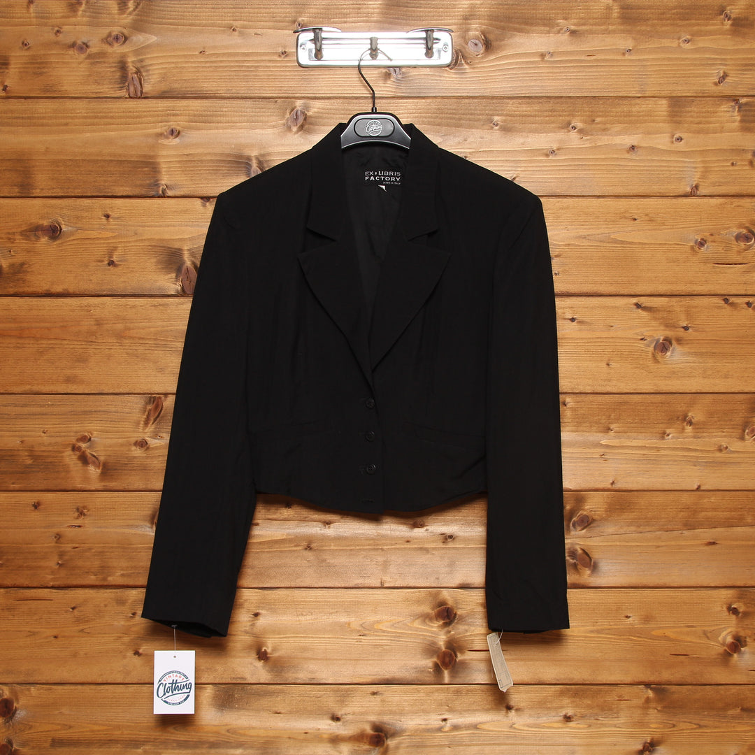 Ex Libris Factory 34416 Giacca Blazer Nera Taglia 40 Donna Deadstock w/Tags