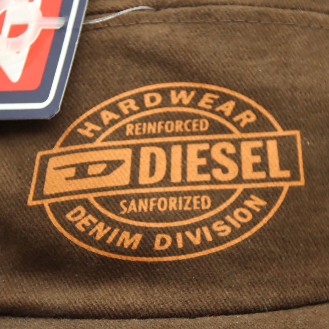 Diesel Cappello in Cotone Marrone Unisex Made in Korea Deadstock w/Tags