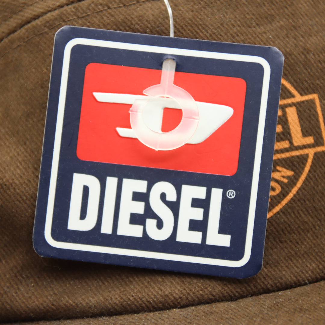 Diesel Cappello in Cotone Marrone Unisex Made in Korea Deadstock w/Tags