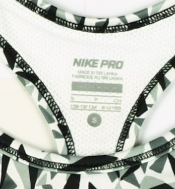 Reggiseno Sportivo Nike Running Bianco e Nero Taglia S 8/10y Bambino w/Tags