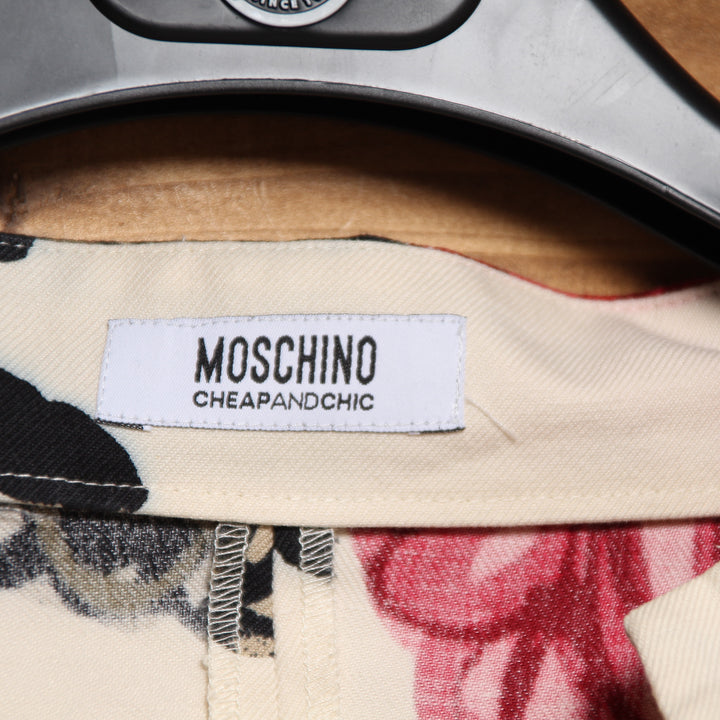 Moschino Cheap and Chic Vestito Bianco a Fiori Taglia 44 Donna
