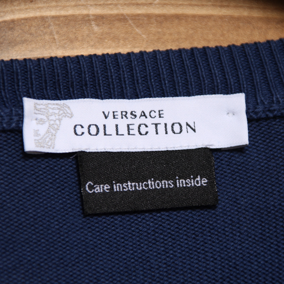 Versace Collection Maglione Blu Taglia 3XL Uomo
