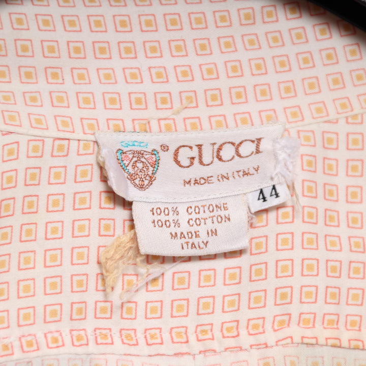Gucci Camicia Vintage Rosa a Quadri Taglia 44 Uomo