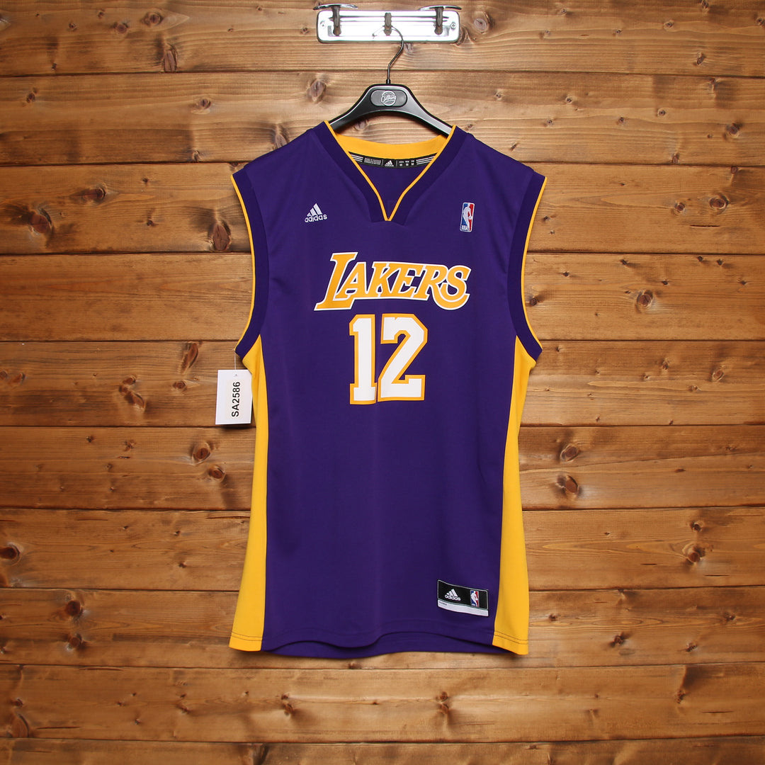 Maglia da Basket Adidas NBA Los Angeles Lakers Howard 12 Gialla Taglia M Unisex