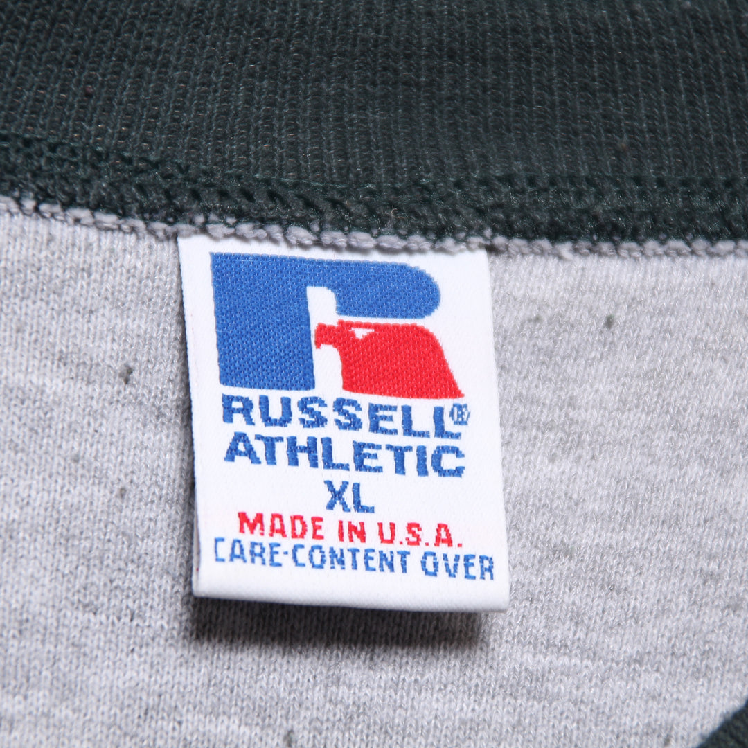 Russel Athletic Felpa Vintage Verde Taglia XL Unisex Made in USA