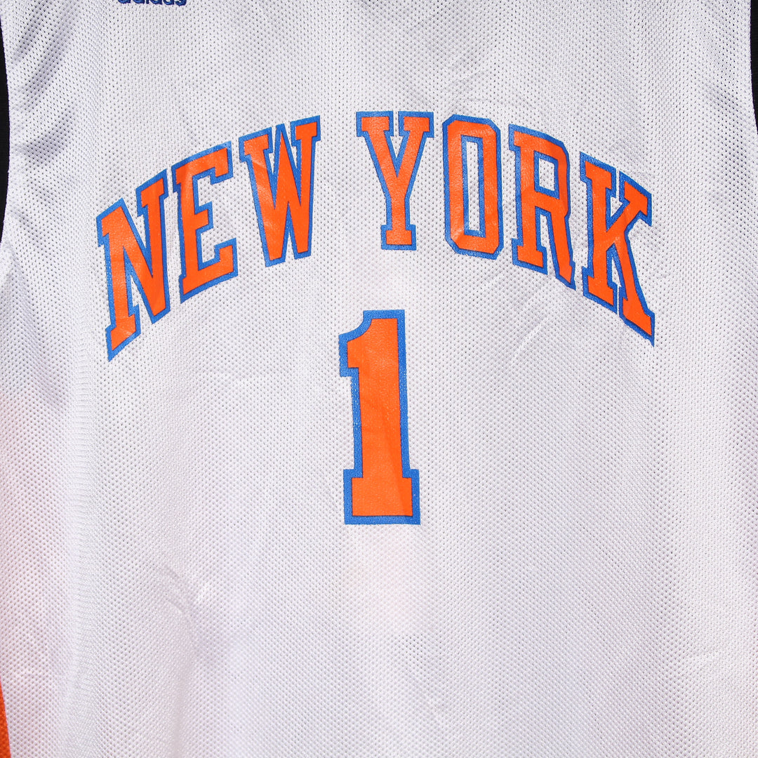 Maglia da Basket Adidas NBA New York Knicks Duhon 1 Bianco Taglia L Unisex