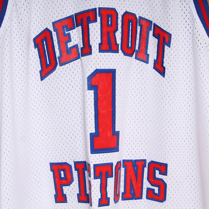 Maglia da Basket Adidas NBA Detroit Pistons Bill Ups 1 Bianca Taglia XL Unisex