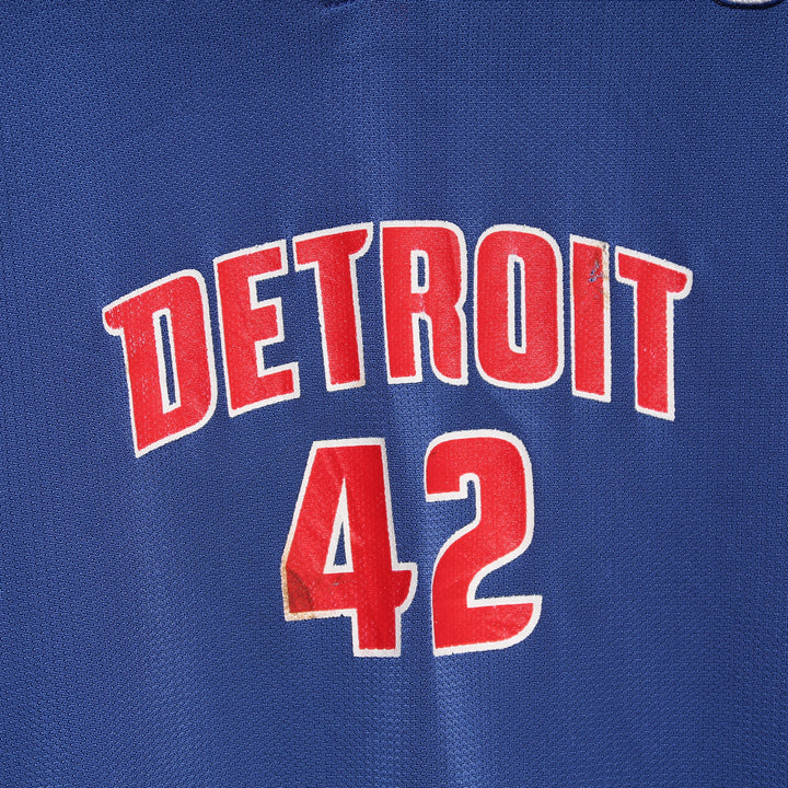 Maglia da Basket Champion NBA Detroit Pistons Stackhouse 42 Blu Taglia XL 18/20y Bambino