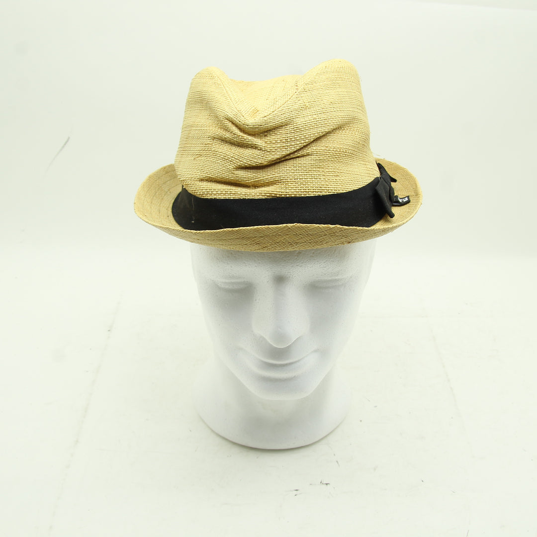 Block Headwear Cappello di Paglia Nero Unisex Deadstock w/Tags