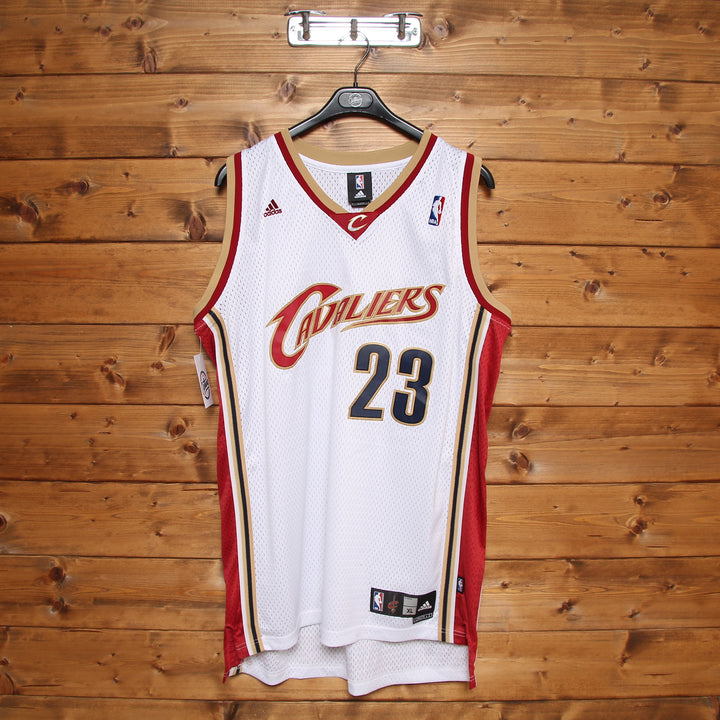 Maglia da Basket Adidas NBA Cleveland Cavaliers James 23 Bianca Taglia XL Unisex