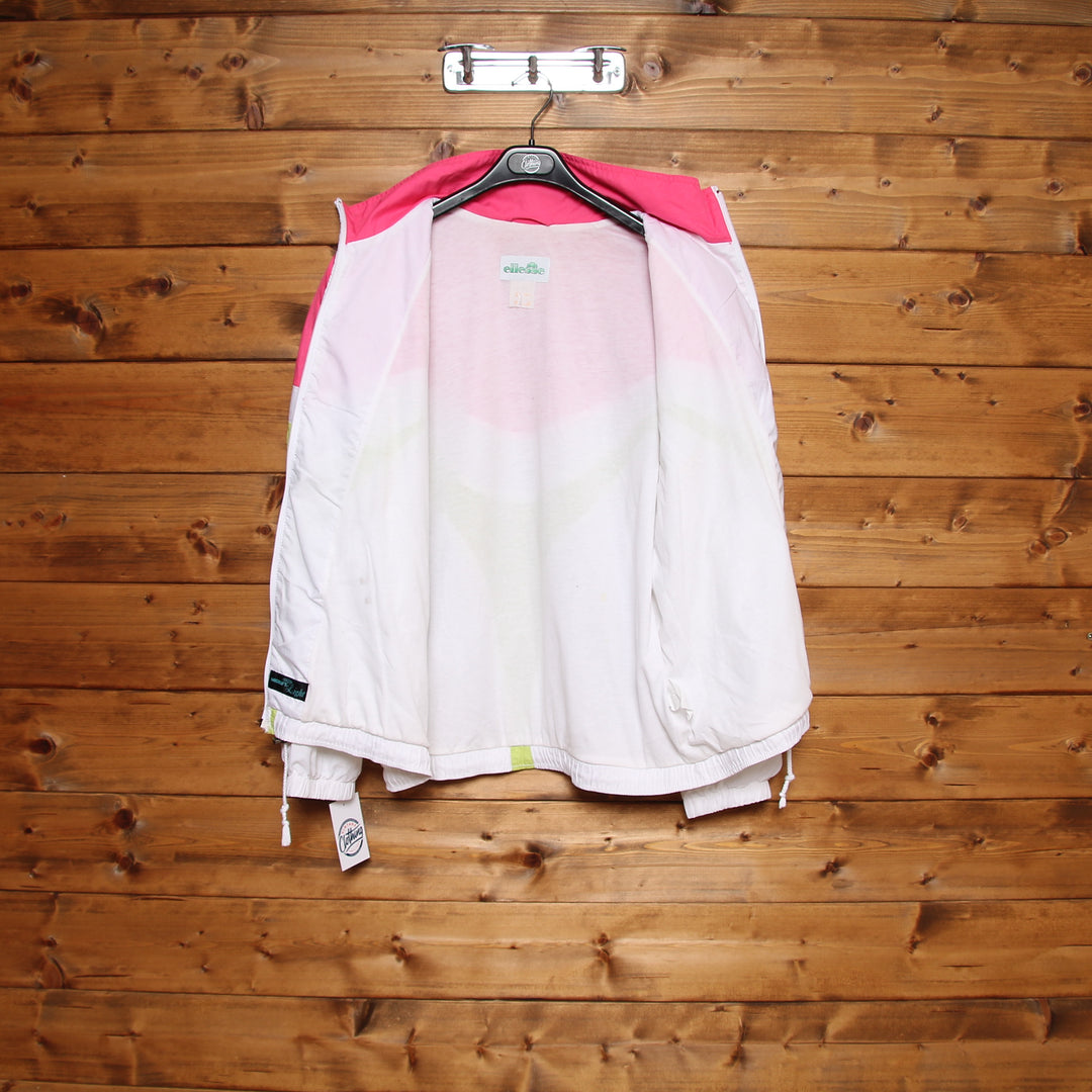 Ellesse Tuta Completa Vintage 80/90 Bianco e Fucsia Taglia 46 Unisex