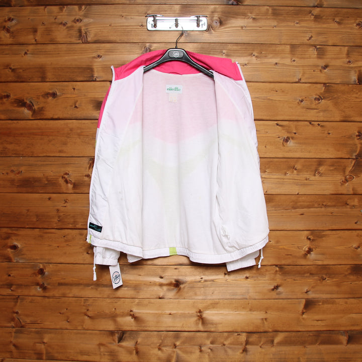 Ellesse Tuta Completa Vintage 80/90 Bianco e Fucsia Taglia 46 Unisex