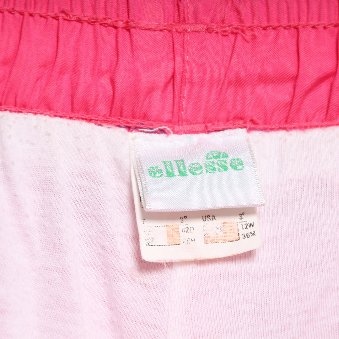 Ellesse Tuta Completa Vintage 80/90 Bianco e Fucsia Taglia 46 Unisex