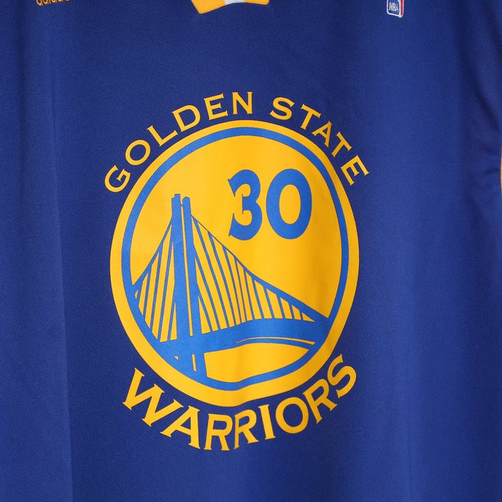 Maglia da Basket Adidas NBA Golden State Warriors Curry 30 Blu e Gialla Taglia XL Unisex