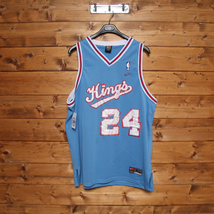Maglia da Basket Vintage Nike NBA Sacramento Kings Theus 24 Azzurra Taglia XL Unisex
