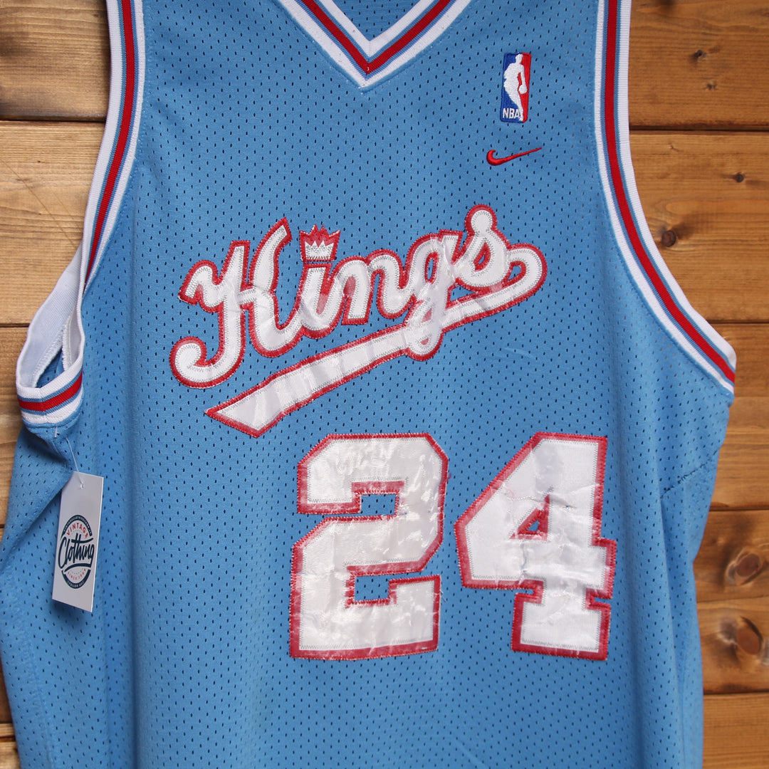 Maglia da Basket Vintage Nike NBA Sacramento Kings Theus 24 Azzurra Taglia XL Unisex