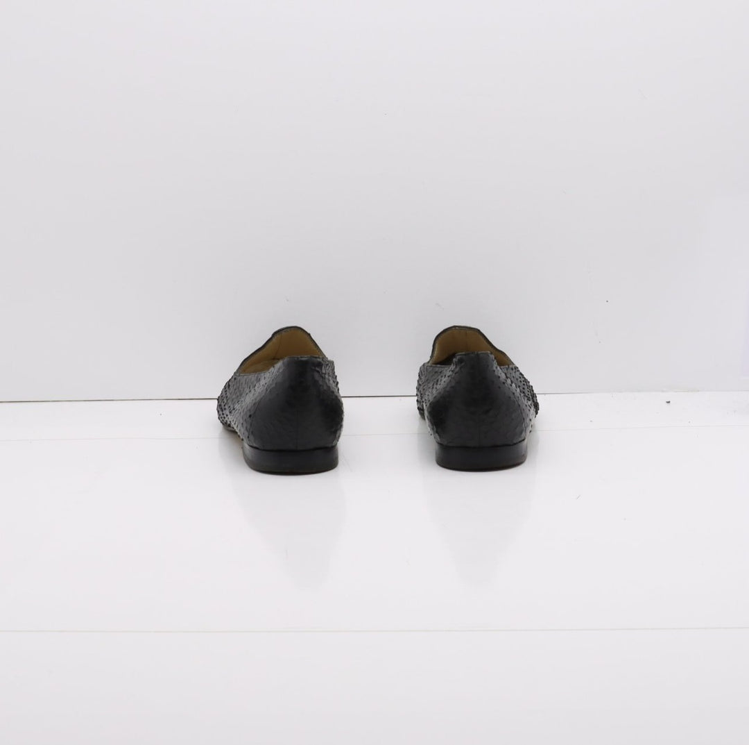 VR Estate Mocassino Vintage Anni 70' Basse Nero Pitonata Eur 40 Unisex