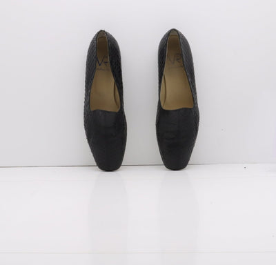 VR Estate Mocassino Vintage Anni 70' Basse Nero Pitonata Eur 40 Unisex