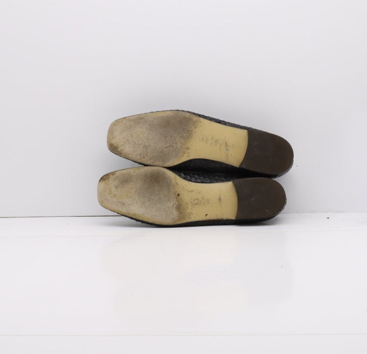 VR Estate Mocassino Vintage Anni 70' Basse Nero Pitonata Eur 40 Unisex