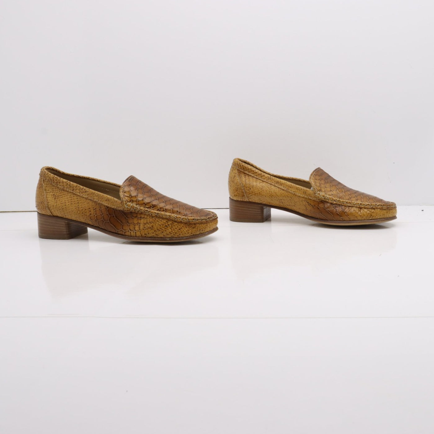 Liverpool Mocassino Vintage Anni 70' Basse Marrone Pitonata Eur 39 Donna