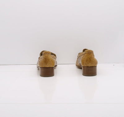 Liverpool Mocassino Vintage Anni 70' Basse Marrone Pitonata Eur 39 Donna