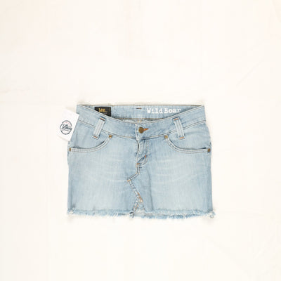 Lee Minigonna di Jeans Denim Taglia W27 Vintage Donna
