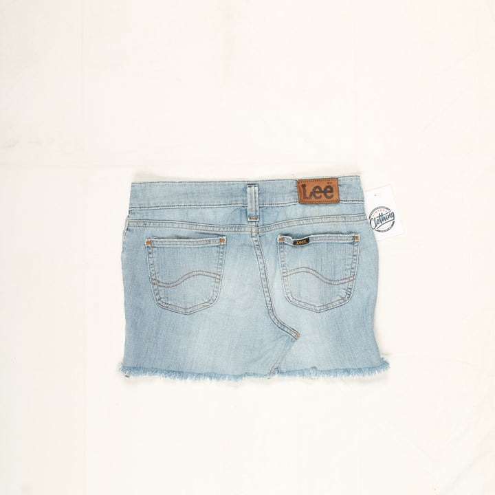 Lee Minigonna di Jeans Denim Taglia W27 Vintage Donna