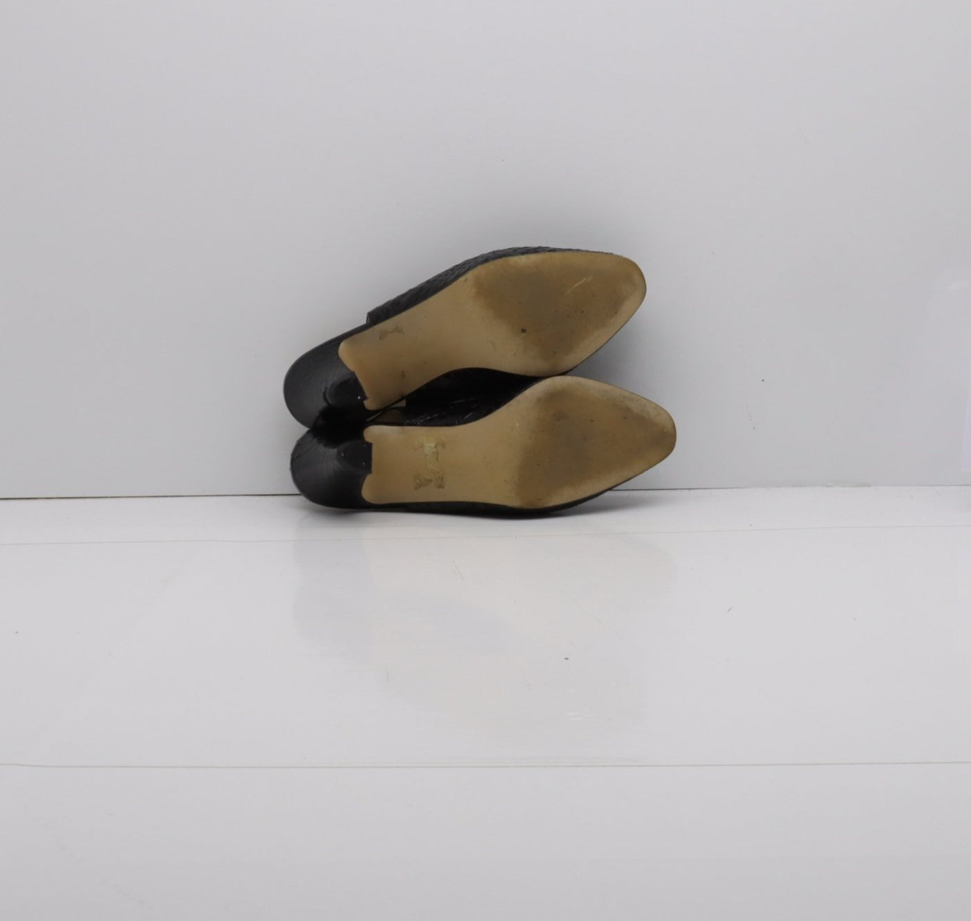 Eleganoe (Ara) Sandalo Vintage Anni 70' Basse Nero Pitonata Eur 5 1/2 Donna