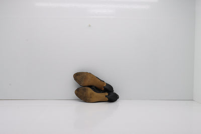 G.F. Moda Sandalo Vintage Anni 70' Basse Nero Pitonata Eur 37 Donna