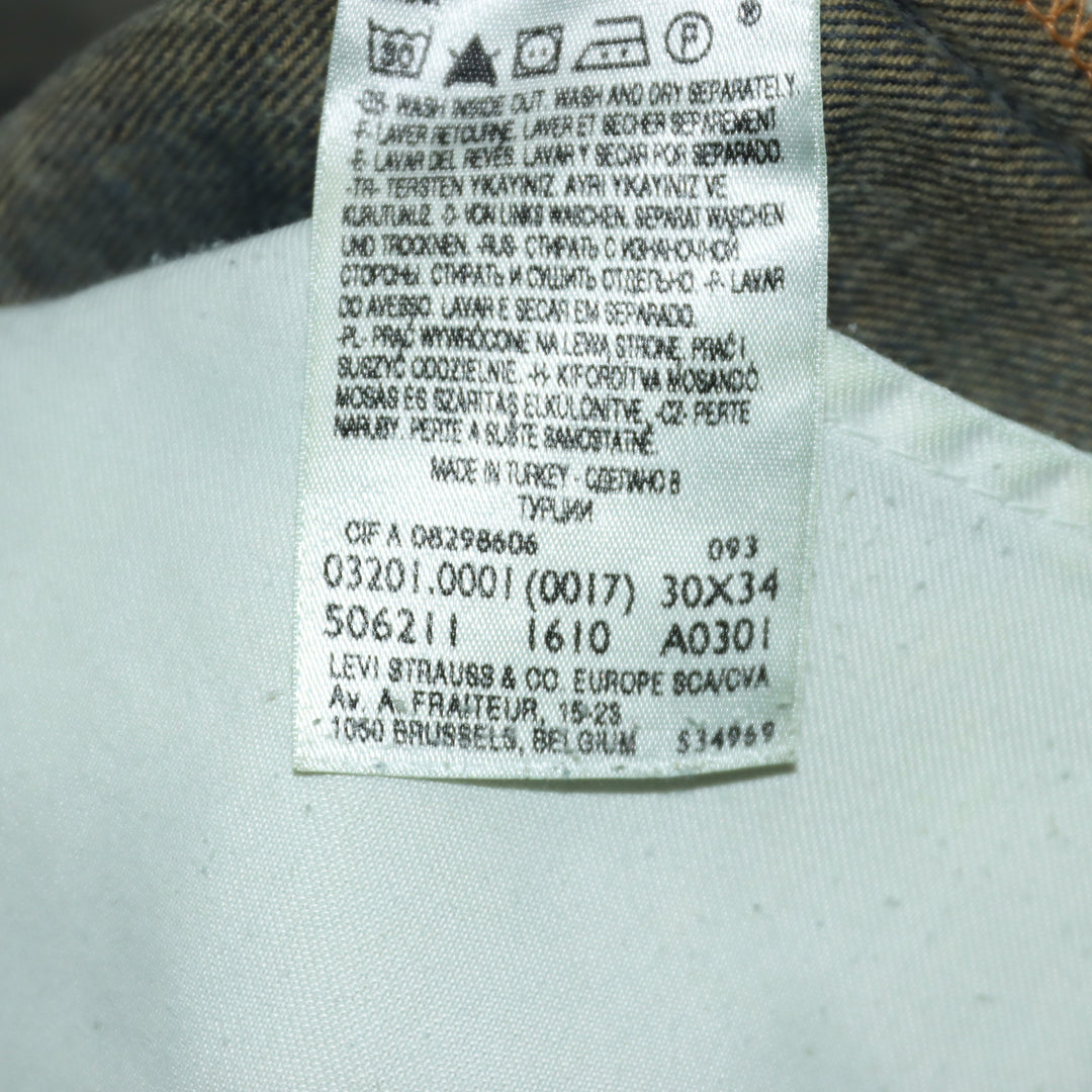 Levi's 201 Rivets Superior Denim W30 L34 Unisex