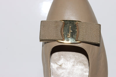 Salvatore Ferragamo Ballerine Basse Beige Eur 38 Donna