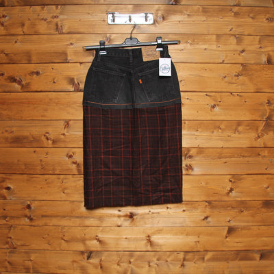 Levi's Orange Tab Gonna Nero W29 Donna Deadstock w/Tags