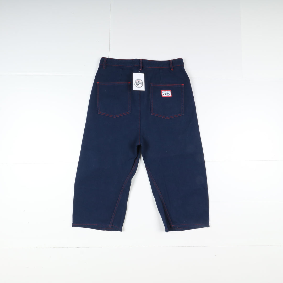 Kenzo Paris Jeans 3/4 Memento Collection W40 Denim Unisex Vita Alta