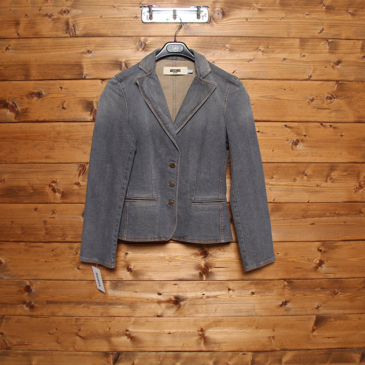 Moschino Jeans Giacca Denim Scuro Taglia 42 Donna