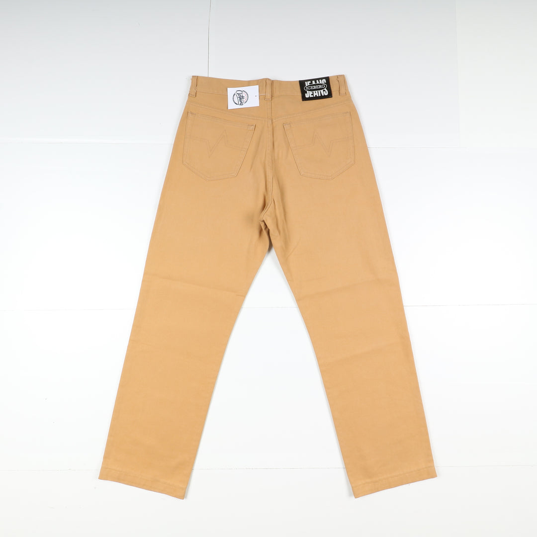 Iceberg Jeans Vintage W34 Beige Uomo Vita Alta