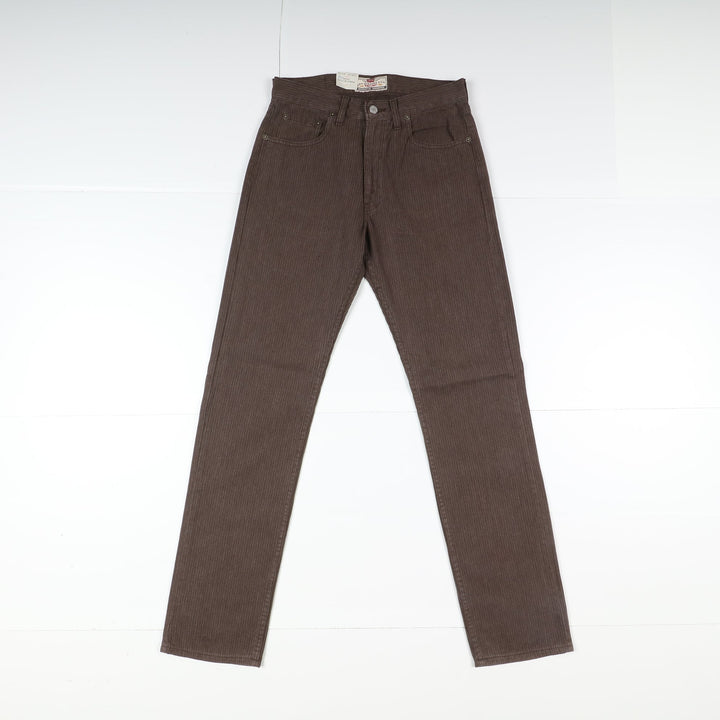 Levi's Nuovo 458 Melange Overdyed Jeans W31 L34 Marrone Uomo Vita Alta
