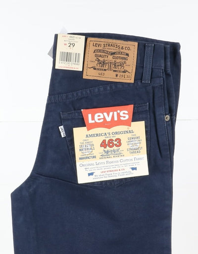 Levi's 463 Canvas Mom Fit Jeans W29 L32 Blu Donna Vita Alta Dead Stock W/Tags