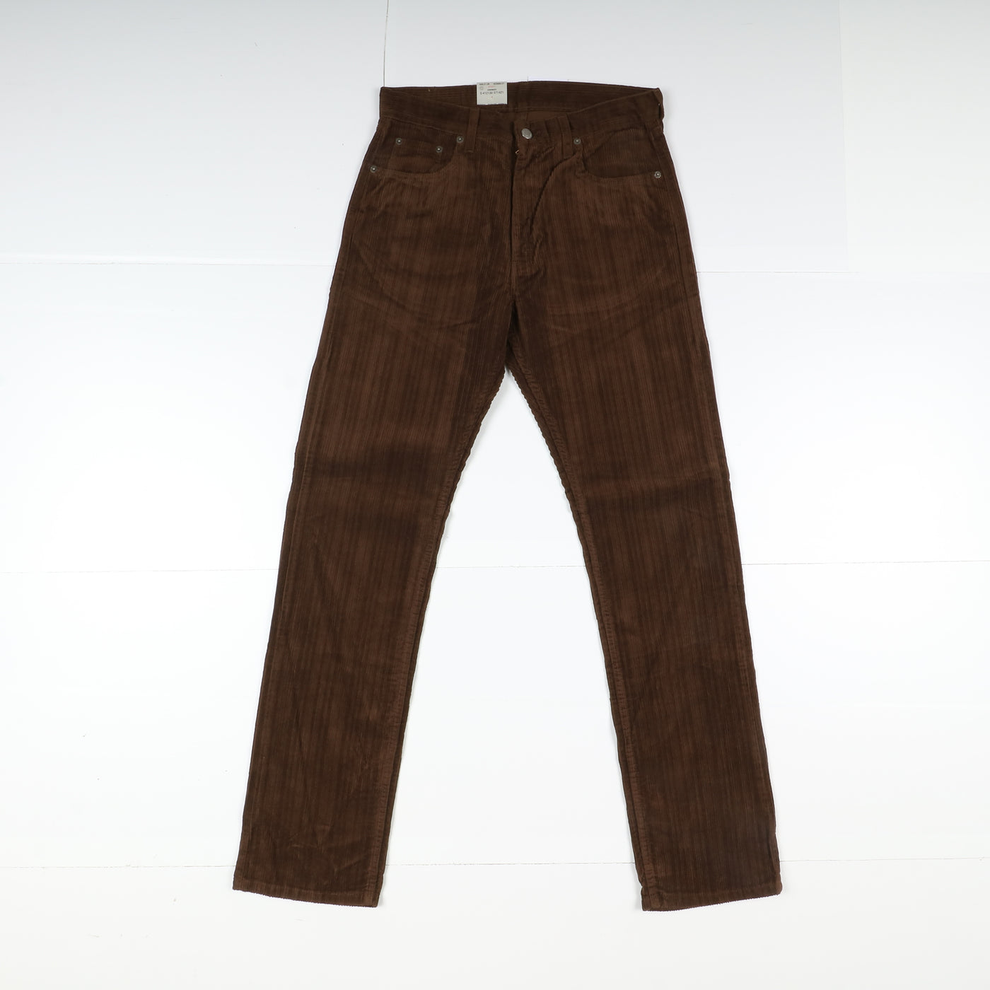 Levi's 458 Fancy Cord Jeans in Velluto W32 L34 Marrone Unisex Vita Alta Dead Stock W/Tags