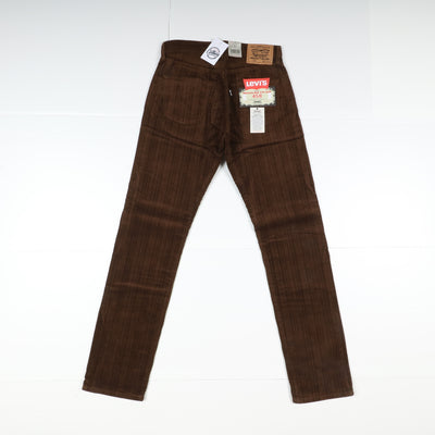 Levi's 458 Fancy Cord Jeans in Velluto W31 L34 Marrone Unisex Vita Alta Dead Stock W/Tags