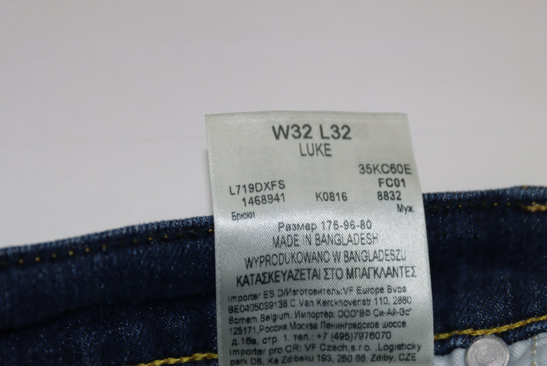 Lee Luke Skinny Jeans Denim W32 L32 Uomo
