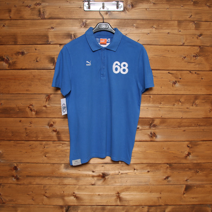 Puma Italia Europei 1968 Polo Vintage Blu Taglia S Uomo