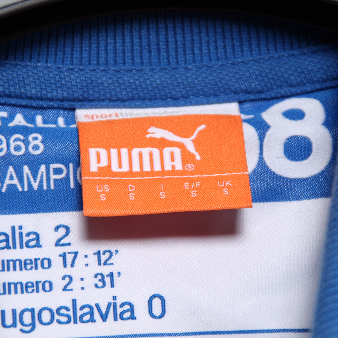Puma Italia Europei 1968 Polo Vintage Blu Taglia S Uomo