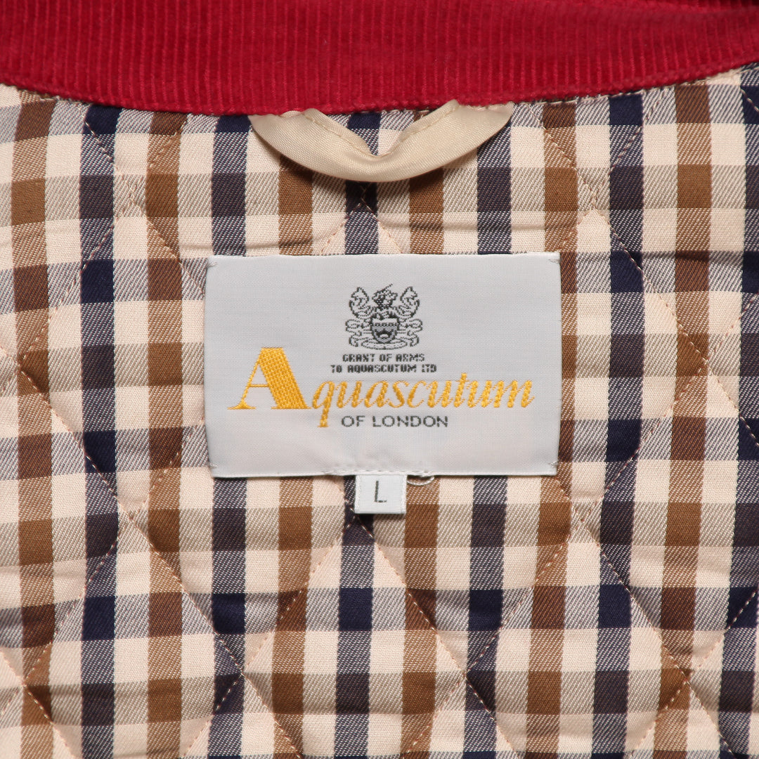 Aquascutum Giacca Vintage Bordeaux Taglia L Unisex