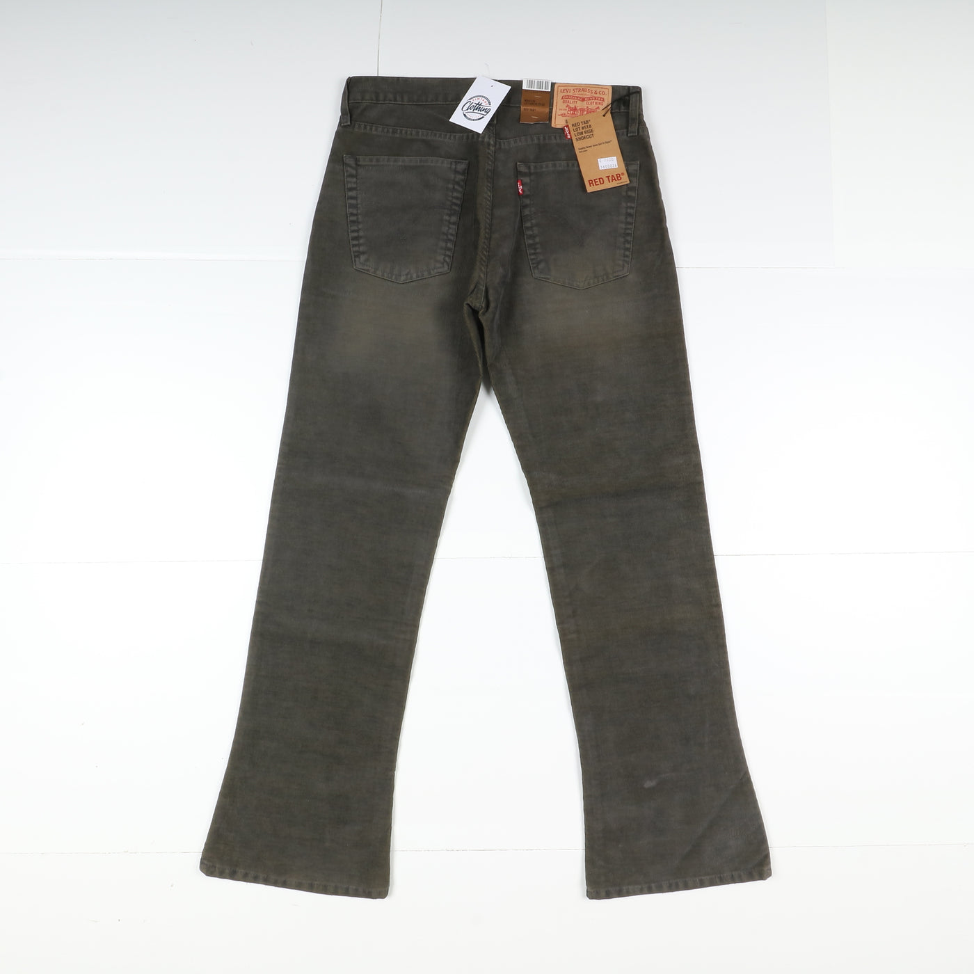Levi's 518 Shoecut Low Rise Bootcut Jeans W34 L34 Verde Unisex Vita Bassa Dead Stock W/Tags