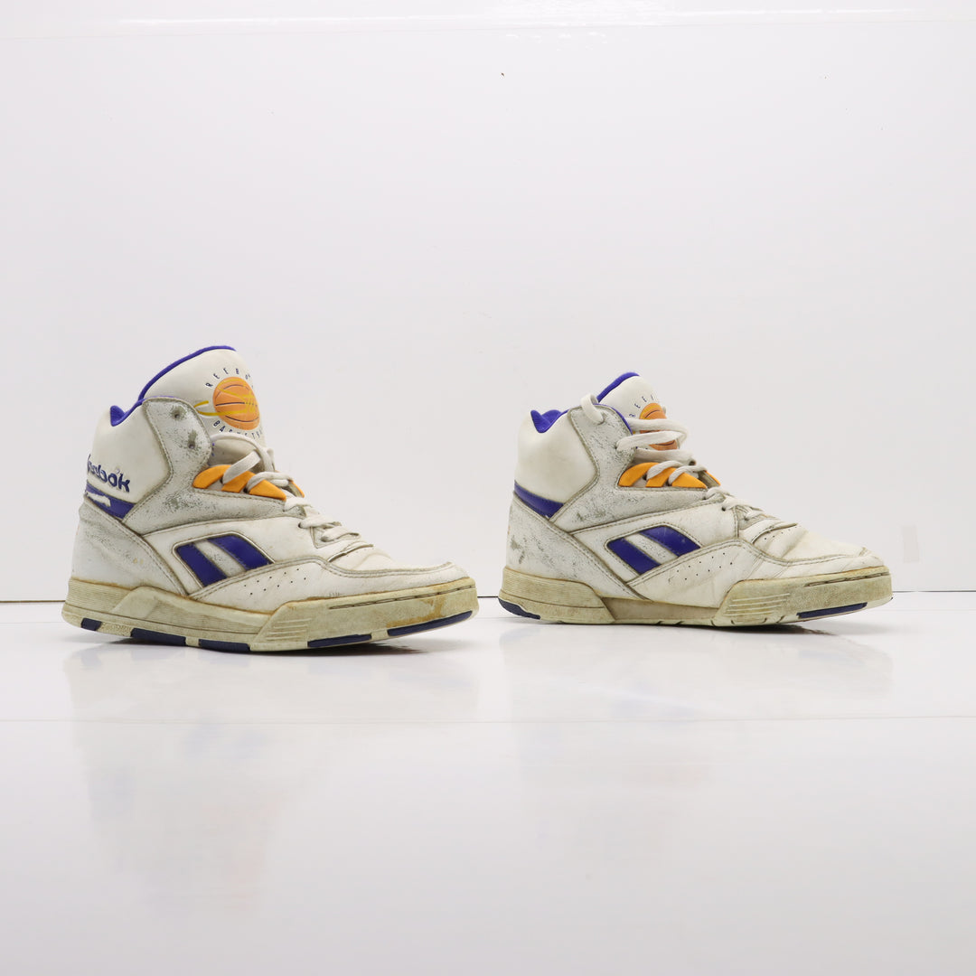 Reebok Stuff Hi Basketball Vintage Alte Bianco e Blu Eur 40 Unisex