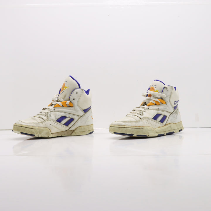 Reebok Stuff Hi Basketball Vintage Alte Bianco e Blu Eur 40 Unisex